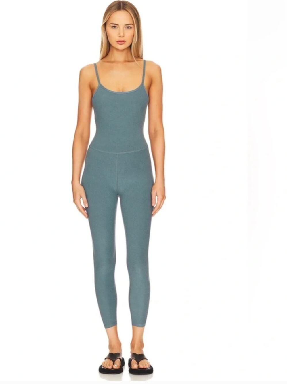 Beyond Yoga Spacedye Uplevel Midi Jumpsuit size S in Storm Heather